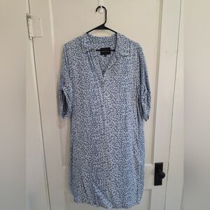 Velvet Heart Denim and White Patterned Dress